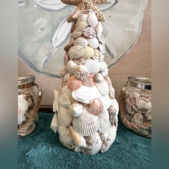 Handmade Sea Shell Tree with Starfish Topper - Picture 3 of 6
